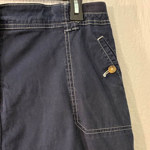 Karen Scott Dark Blue Cotton Skirt - Picture 4 of 6